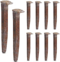 10 pcs Railroad Spike Carbon Steel Rail Road Spike Ties, 4.72 Inch, Rust Red