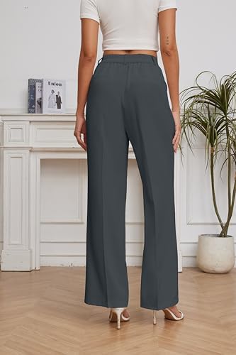 FUNYYZO Wide Leg Dress Pants for Women Work Slacks Business Casual Outfits