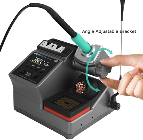 A9PRO Soldering Station 120W Handle Control Temperature 212°F-842°F Solder Station Soldering Iron with C210 Handle and 3 Soldering Tips