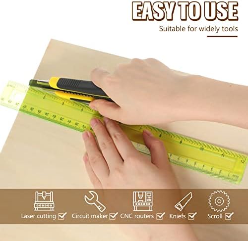 Riakrum Basswood Sheets Plywood Board Unfinished Wood Boards for Crafts for DIY Laser Projects Architectural Mini House Building Hobby Model Making(18 x 18 x 1/8 Inch,36)