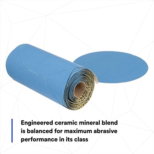 3M Stikit Blue Abrasive Disc Roll, 321U, 36211, 6 in, 400+ Grade, No Hole