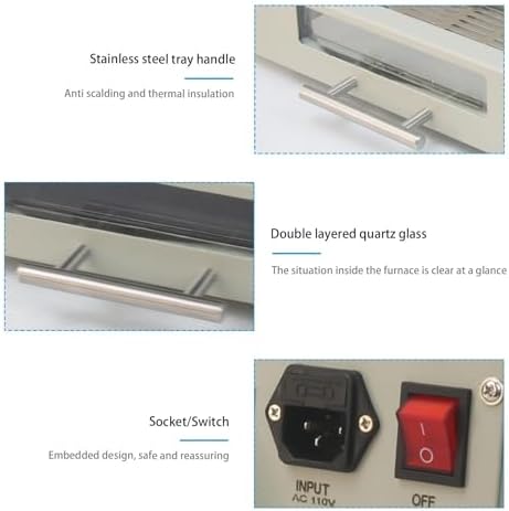 T962 Reflow Oven,110v 800w Reflow Soldering Station, Intelligent Infrared IC Heater,Welding area 7.08×9.25in for Pcb Chip Aluminum Substrate Lamp Bead