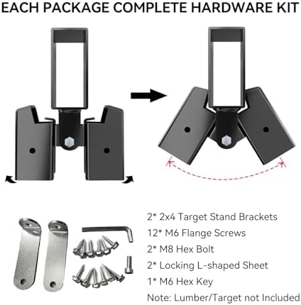 Heavy Duty Saw Horse Brackets 2x4 Target Stand, AR500 Steel, 2 Pack