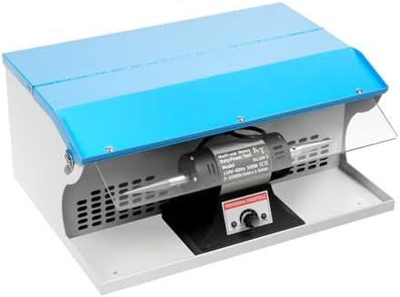 Polishing Buffing Machine, 500W Desktop Jewelry Buffing Machine with Indicator Light and Safety Locks, Infinitely Adjustable Speed Jewelry Buffing Collector, High Speed Low Noise