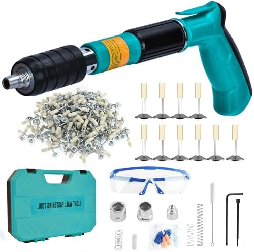 Concrete Nail Gun Kit with 220pcs Nails, Manual Steel Nail Gun
