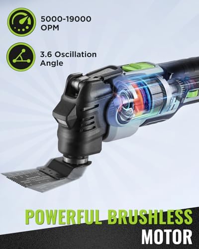 WORKPRO 20V Brushless Cordless Oscillating Multi-Tool Kit