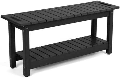 41" Shower Bench, Waterproof HIPS Shower Stool for Shaving Legs