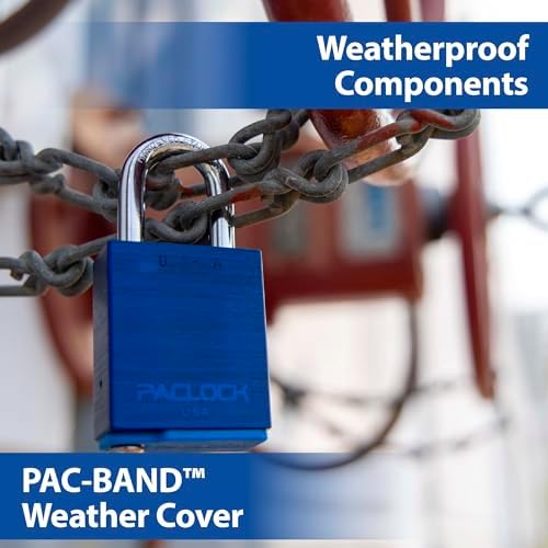 PACLOCK's 2-Series Padlock, High Security Rotating Disc, 5/16" Diameter Hard. Stainless Steel Shackle, 5" Tall, Exclusive Key Number, Keyed Differently w/ 1 Key, Silver