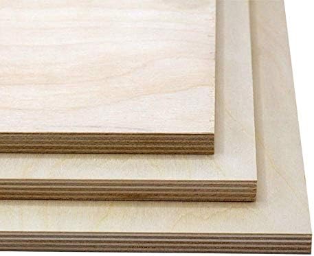 1/2" x 12 x 12 Baltic Birch Plywood – B/BB Grade (Package of 3) Perfect for Arts and Crafts, School Projects and DIY Projects, Drawing, Painting, Wood Engraving, Wood Burning and Laser Projects