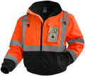 High Vis Safety Jackets, Reflective Work Jacket with Pockets for Men& Women, Construction Coats for Winter Cold Weather, Waterproof Rain Jacket, Class 3, Orange-Black, XXL