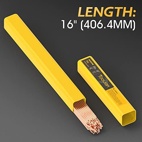TOOLIOM ER70S-6 Copper-Coated Mild Steel TIG Welding Rod, 3/32", 5LB