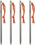 TiTo Titanium Tent Pegs Stakes Lightweight Snowfield Grassland Heavy Duty Tent Nails for Outdoor Camping Hiking and Plant Support Garden Stakes 4pcs/6pcs (7×200mm-4pcs)