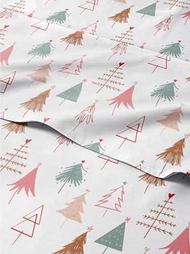 Christmas Sheet Set, Christmas Tree 2, Holiday Xmas Bedding Set - Twin XL