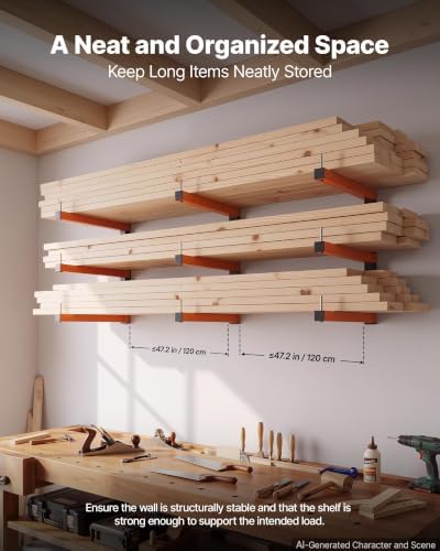 VEVOR Lumber Rack, 3-Tier 3-Pack 110 lbs per Tier, Foldable Wood Storage