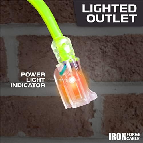 Iron Forge Cable 10 Gauge Extension Cord Heavy Duty, 25 Ft - SJTW