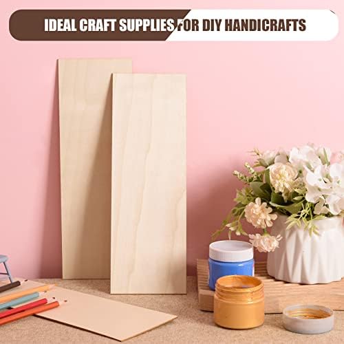 12 Pack Basswood Sheets for Crafts 12 x 4 x 1/8 Inch-3 mm Thick Unfinished Plywood Sheets Thin Craft Wood Sheets Boards for Drawing,Painting, Wood Engraving, Wood Burning,DIY Laser Cutting Projects