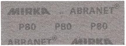Mirka Abranet 2.75x8 Inch 80 Grit Mesh Sanding Sheets Hook & Loop, 50 Pack