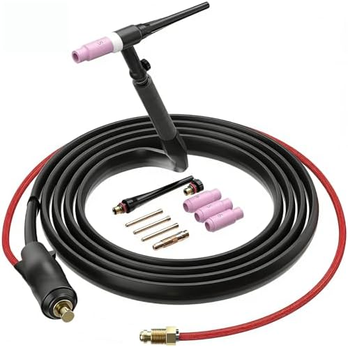 WP-17V TIG Welding Torch 150Amp Air Cooled Lift TIG Torch 13FT, 10-25mm² Quick Connector, 5/8"-18 Gas Fitting