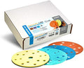 Super Assilex Flexible Sanding Disc Production Starter Kit, 15 Holes, SP19324, K240 - K600, 15 Discs + 1 Micro-Hook Interface Pad