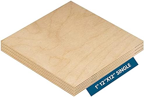 Anderson Plywood 1 inch x 12 inch x 12 inch Baltic Birch Plywood – B/BB Grade (Single) Perfect for Arts and Crafts,School Projects and DIY Projects,Drawing,Painting,Wood Engraving,Wood Burning and Laser Projects