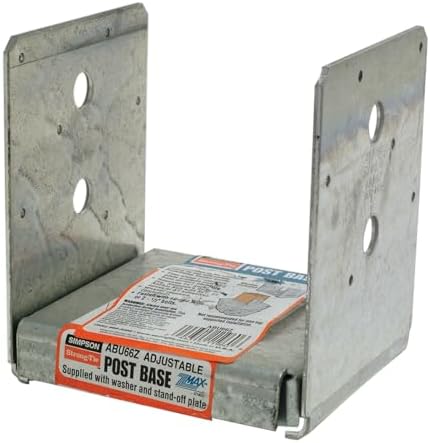 Simpson Strong-Tie ABU66Z ABU ZMAX Galvanized Adjustable Standoff Post Base for 6x6