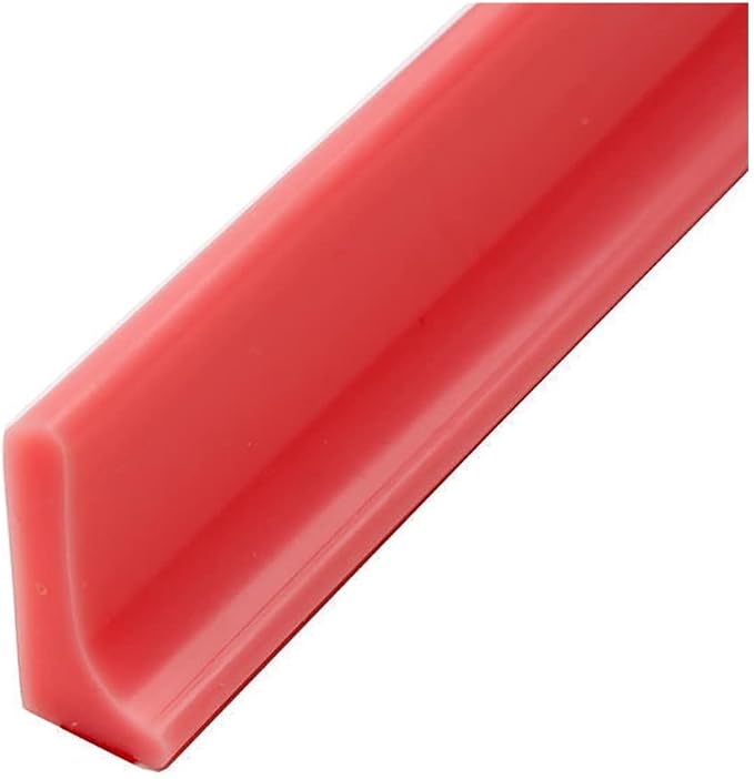 Silicone Water Retaining Strip Bathroom Foldable Block Water Stopper Sealing Strip, Self-Adhesive Silicone Shower Barrier, Flood Shower Water Barrier for Retention System ( Color : Pink , Size : 100cm