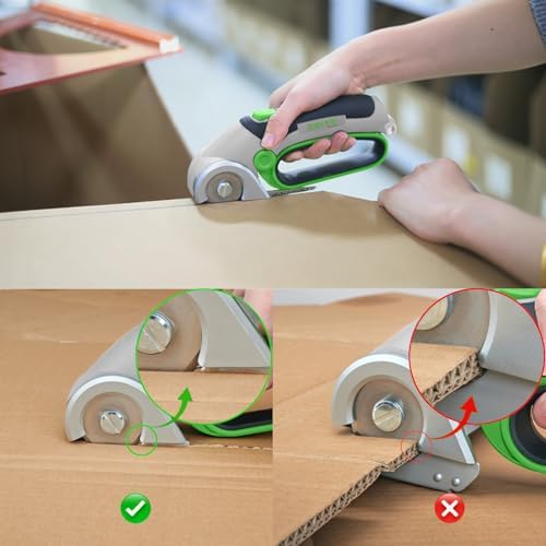 ZEITE 4V Cordless Electric Scissors Cardboard Cutter with 1 x Replace Blade,1 x Storage Box,1 x USB Rechargeable Cable Rotary Cutter for Box Plastic Carpet Cloth, Easy to Hold and Safety,Gray