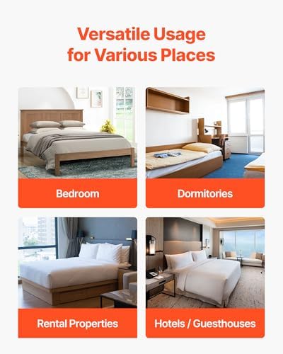 VEVOR Bunkie Board Twin Size, 35" x 71" Foldable Box Spring, 0.4" Thicker Wooden Bed Boards for Under Mattress, Bed Slats with No Assembly Required, Easy-to-use Bed Support Board