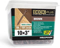 Deck Plus Deck Screws #10 x 3in, 310 Pieces,5 Lb Box, Brown