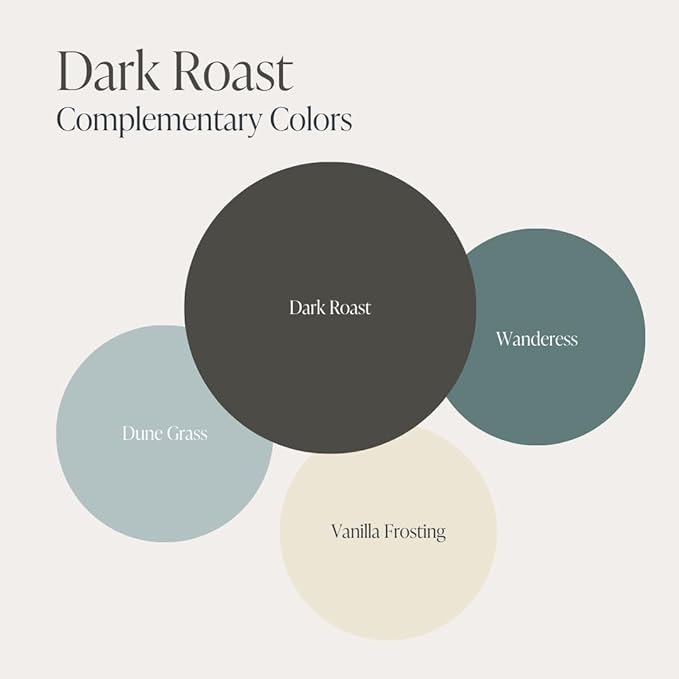 Country Chic All-in-One Chalk Paint for Furniture, Cabinets, Home Decor, Eco-Friendly, Matte Finish, Built-In Primer & Top Coat for Wood, Metal - Dark Roast (Dark Brown) - Quart 32 oz (950 ml)