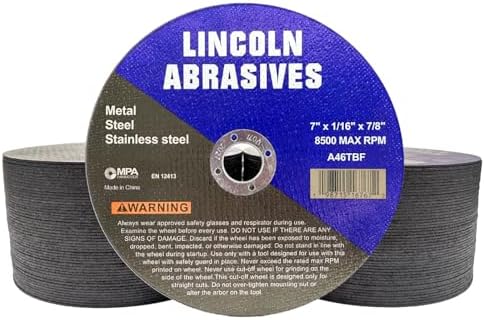 100-Pack 7" x 1/16" x 7/8" Cut-Off Wheels Metal & Stainless Steel