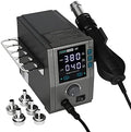 SUGON 2020D Hot Air Rework Station 700W High Power, Temp 212°F-932°F Fast Heating, ℉/℃,3 Memory Storage, Automatic Sleep,110V Hot Air Gun Station with Quick Change Nozzle Bracket and 5 Nozzles
