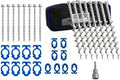 Homeon Wheels Aluminum Ground Anchors, 16-Pack Heavy-Duty Tent Stakes