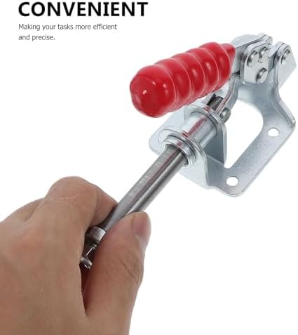 Toddmomy 4pcs Quick Release Push Pull Toggle Clamps for Woodworking, Heavy Duty Zinc-plated Steel, High Strength Workholding Devices for Woodworking Projects and Fixtures