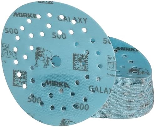 Mirka Galaxy Multifit 5 Inch Ceramic Sandpaper 500 Grit Hook & Loop 50 Pack