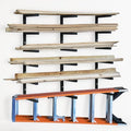 Lumber Rack Wood Storage Racks with 3 Level, Garage Wood Organizer Lumber Storage Rack, Workshop Organizers and Storage Wood Wall Shelving Wall Mounted, Lumber Metal Racks for Indoor (Black-6 Pack)