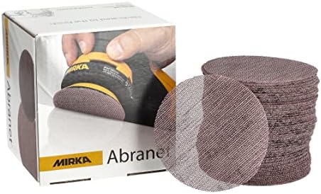 Mirka Abranet 3 Inch 120 Grit Mesh Sanding Discs, Hook and Loop, 50 Pack