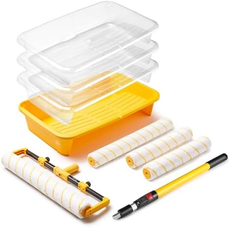 Voomey 18" Paint Roller Kit，10Pc Paint Roller Tray with Liner