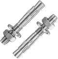 Wensilon 30Pcs 1/2x2-3/4 Inch Standard Fasteners for Heavy-Duty 304 Stainless Steel Wedge Anchors for Cement and Concrete