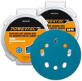 POWERTEC PRO 100PK, 5 Inch Sanding Discs Hook and Loop, 120 Grit, Ceramic Orbital Sander Sandpaper for 5 & 8 Hole Random Orbital Sanders - Automotive, Paint, Metal, Woodworking (45312C-50-P2)