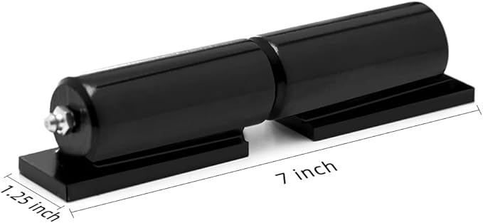 Heavy Duty Gate Hinges 7 Inches - 2 Pack Black Iron Door Hinge Barrel Style 900 Lbs Capacity for Swing Door Trailer Ramp Gate - Weld On Install