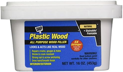 DAP Plastic Wood 00529 Wood Filler, Paste, Musty, Natural, 16 oz, Sold as 6 Pack