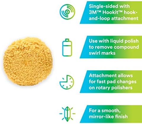 3M Wool Polishing Pad, 05713, Single Sided, 9 in