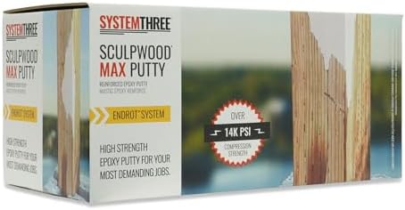 System Three SculpWood Max Putty Epoxy Wood Filler, 2 Gallon Kit