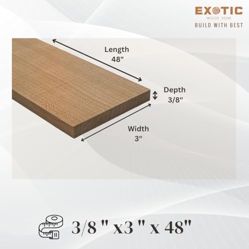 Hard Maple Thin Stock Lumber Boards Wood Crafts 3/8" x 3" x 48"