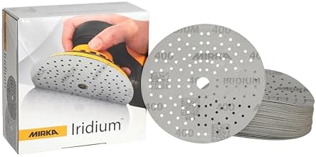 Mirka Iridium 6 Inch 400 Grit Premium Ceramic Blend Sanding Discs, 50 Pack