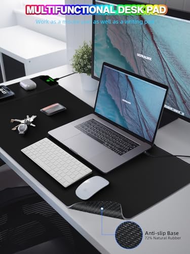 Mouse Pad with 15W Magnetic Wireless Charging 31.5x15.75 Inch, RGB Mousepad for Desk Mat, XXL Desk Pad with 11 Colors & 5 Modes, Home Office Large Keyboard Pad Waterproof Non-Slip for Gaming PC Setup