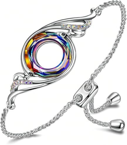 Kate Lynn Rise From the Ashes Phoenix Bracelet for Women, Adjustable Slider