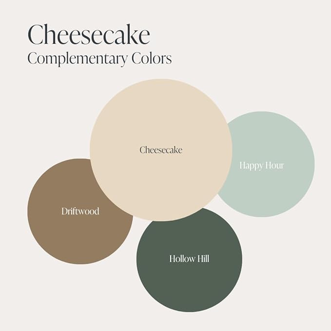 Country Chic All-in-One Chalk Paint for Furniture, Cabinets, Home Decor, Eco-Friendly, Matte Finish, Built-In Primer & Top Coat for Wood, Metal - Cheesecake (Off White) - 4 oz (118 ml)