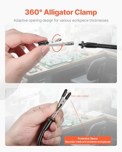 VEVOR Magnetic Helping Hands Soldering Station, 4 Flexible Arms Third Hand Tool, with Alligator Clips & Non-Slip Heavy-Duty Steel Base, Soldering Helping Hands for Electronic Repair Craft Hobby DIY